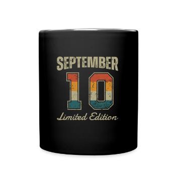 Birthday: September 2010 - Limited Edition Retro - Full Colour Mug - black - Front