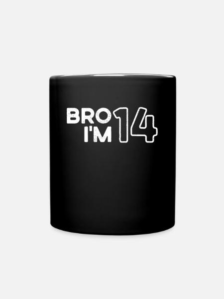 Bro J’ai 14, 14 ans, 14ème anniversaire - Mug uni - noir