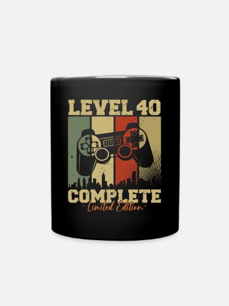Niveau 40 Débloqué 40 Cadeau d’anniversaire - Mug uni - noir