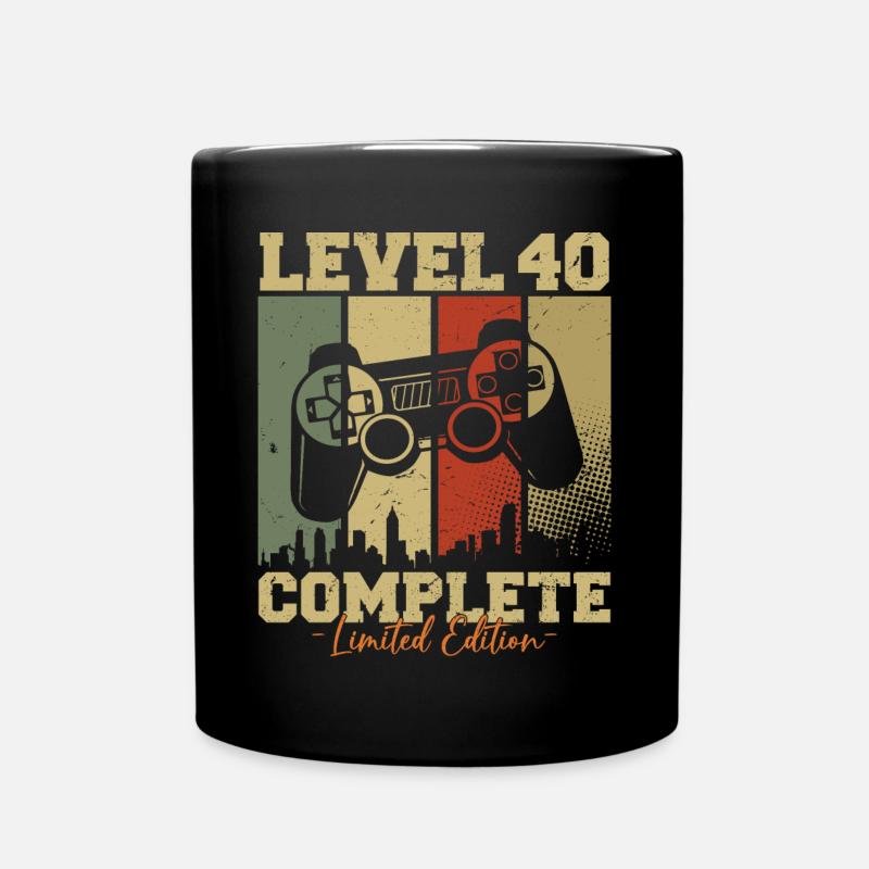 Niveau 40 Débloqué 40 Cadeau d’anniversaire - Mug uni - noir