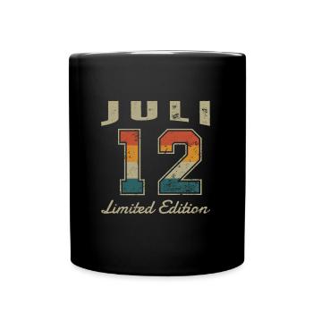 Birthday: July 2012 - Limited Edition Retro - Full Colour Mug - black - Front