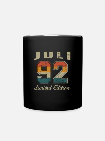 Date de naissance: Juillet 1992 - Edition Limitée Rétro - Mug uni - noir