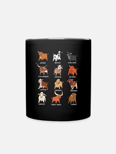 Différentes vaches Kawaii - Mug uni - noir