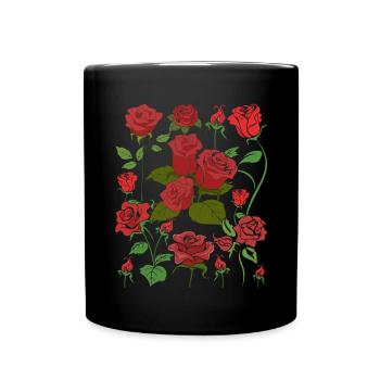 Fleurs sauvages Roses Jardinier Fleurs Cadeau Botanique - Mug uni - noir - Devant