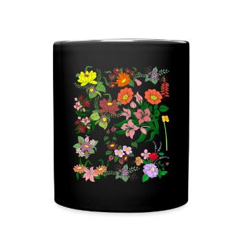 Jardin botanique Fleurs sauvages Cadeau Botanique - Mug uni - noir - Devant