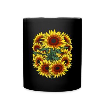 Garden Sunflower Amateur Gardener Gift Botany - Full Colour Mug - black - Front