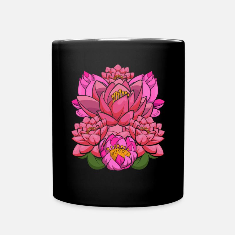 Botaniker Lotus Blüten Gärtner Geschenk Botanik - Tasse einfarbig - Schwarz