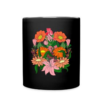 Botanist Wildflower Gardener Gift Nature Botany - Full Colour Mug - black - Front