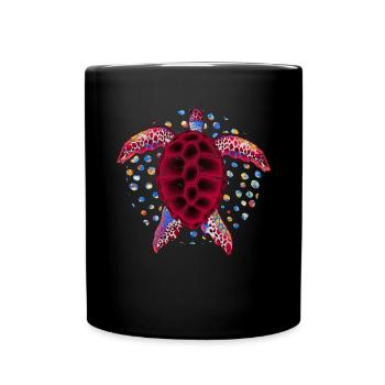Sea Turtle Sea Animal Gift Turtle - Full Colour Mug - black - Front