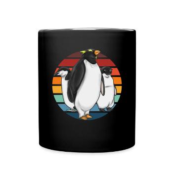 Antarctique Animal Zoo Oiseau Cadeau Pingouin Rétro - Mug uni - noir - Devant