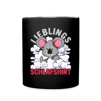 Lieblings Schlafshirt Tier Pyjama Geschenk Koala - Tasse einfarbig - Schwarz - Vorne