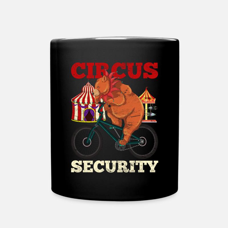 Zirkus Security Zirkus Artist Bär Geschenk Zirkus - Tasse einfarbig - Schwarz
