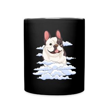 Dogs Gift Cloud French Bulldog - Full Colour Mug - black - Front
