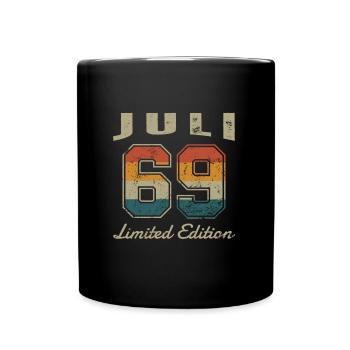 Juli, 1969, July, - Tasse einfarbig - Schwarz - Vorne