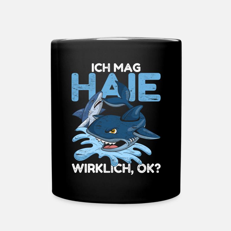 Hai - Tasse einfarbig - Schwarz