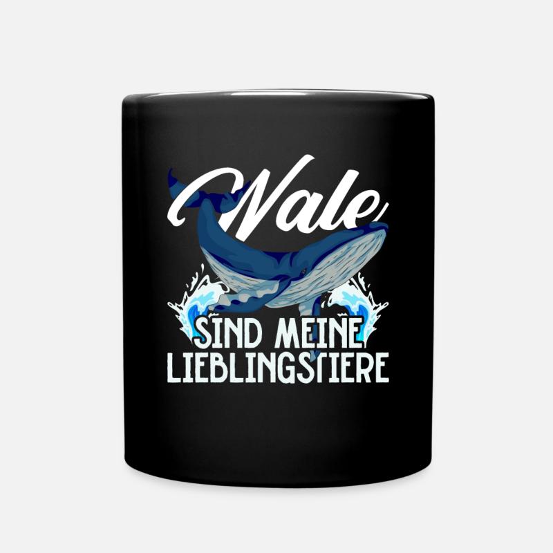 Schwertwal Lieblingstier Lustiges Geschenk Wal - Tasse einfarbig - Schwarz