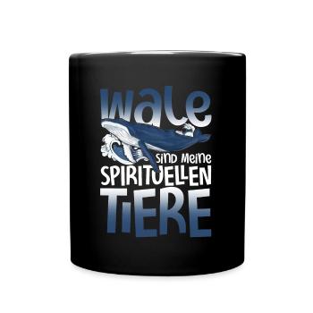 Killerwal Ozean Tier Schwertwal Geschenk Wal - Tasse einfarbig - Schwarz - Vorne