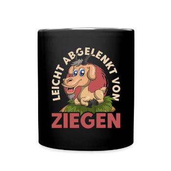 Bauernhof Tier Bauer Lustiges Geschenk Ziege - Tasse einfarbig - Schwarz - Vorne