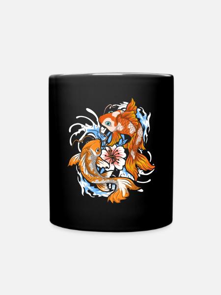 Cadeau de poisson Koi japonais Carpe Koi Japon - Mug uni - noir