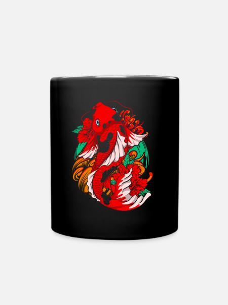 Cadeau japonais Nishikigoi Carpe Koi du Japon - Mug uni - noir