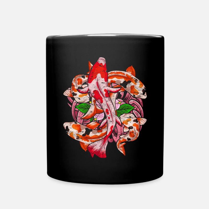 Nishikigoi Koi Fischzucht Geschenk Koi Karpfen - Tasse einfarbig - Schwarz