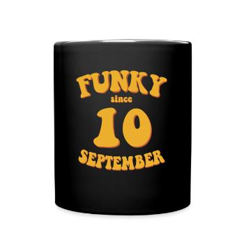 Funky Birthday: September 2010 - Flower Power - Full Colour Mug - black - Front