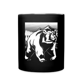 Habitant de la forêt Nature Amoureux des animaux Cadeau Ours de forêt - Mug uni - noir - Devant