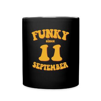 Funky Anniversaire: Septembre 2011 - Flower Power - Mug uni - noir - Devant