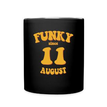 Funky Anniversaire: Août 2011 - Flower Power - Mug uni - noir - Devant