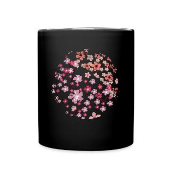 Cadeau de fleurs de Sakura japonaises Fleurs de cerisier - Mug uni - noir - Devant