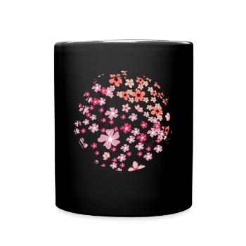 Japon Sakura Idée cadeau Fleurs de cerisier japonais - Mug uni - noir - Devant