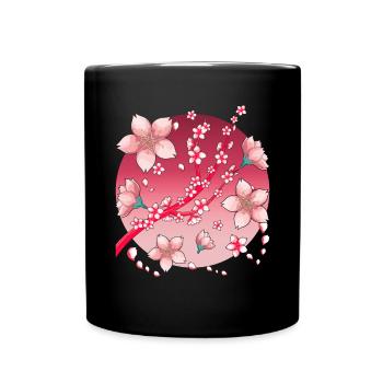 Fleurs de cerisier Culture Japonaise Cadeau Sakura - Mug uni - noir - Devant