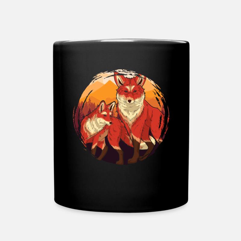 Fuchs - Tasse einfarbig - Schwarz