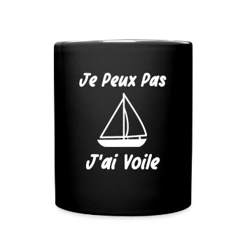 Je peux pas j'ai voile - Mug uni - noir - Devant