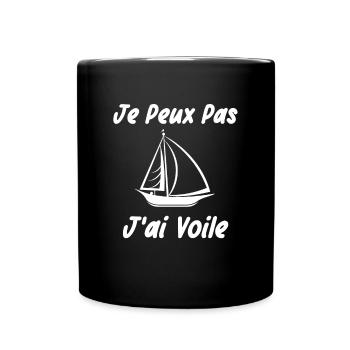 Je peux pas j'ai voile - Mug uni - noir - Devant