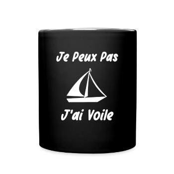 Je peux pas j'ai voile - Mug uni - noir - Devant