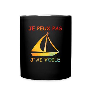 Je peux pas j'ai voile - Mug uni - noir - Devant