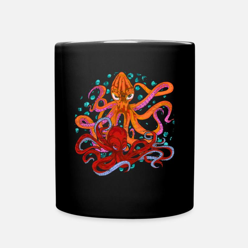 Meeresbewohner Ozean Tier Kraken Geschenk Oktopus - Tasse einfarbig - Schwarz