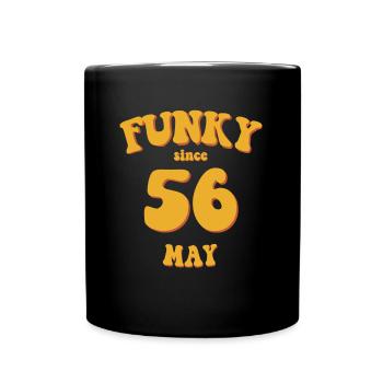 Funky Birthday: Mai 1956 - Flower Power - Mug uni - noir - Devant