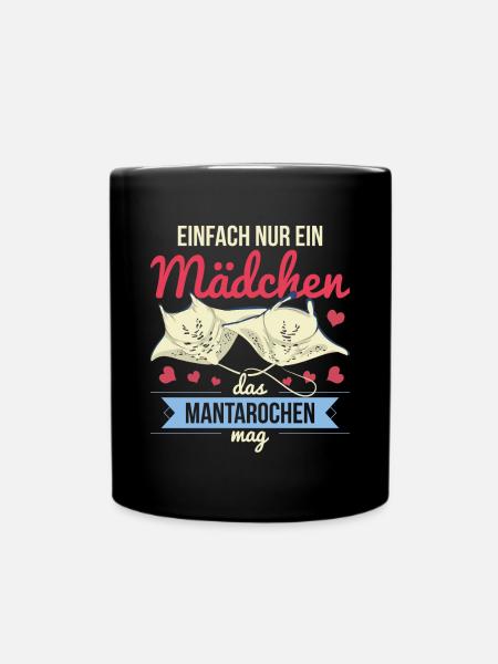 Ozean Tier Meerestier Mädchen Geschenk Mantarochen - Tasse einfarbig - Schwarz