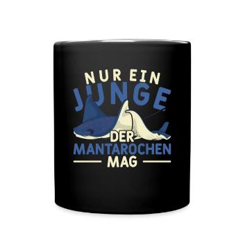 Ozean Tier Meerestier Jungen Geschenk Mantarochen - Tasse einfarbig - Schwarz - Vorne