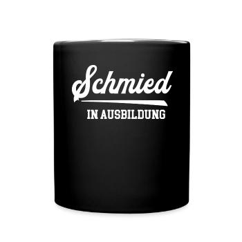 Schmied in Ausbildung Azubi Schmiede Metallbauer - Tasse einfarbig - Schwarz - Vorne