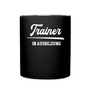 Trainer in Ausbildung Trainerausbildung Coach Mann - Tasse einfarbig - Schwarz - Vorne