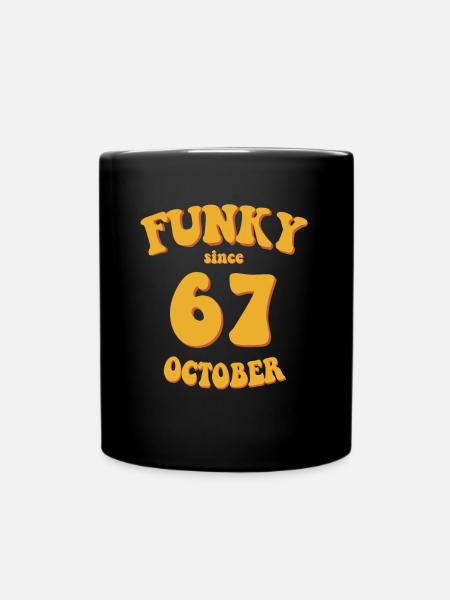 Funky Birthday: Octobre 1967 - Flower Power - Mug uni - noir