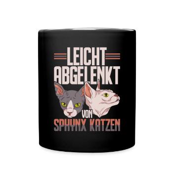 Hauskatze Okkult Katze Geschenk Sphynx Katze - Tasse einfarbig - Schwarz - Vorne