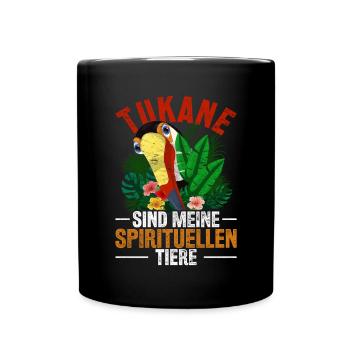 Tukane sind meine spirituellen Tiere Vogel Tukan - Tasse einfarbig - Schwarz - Vorne