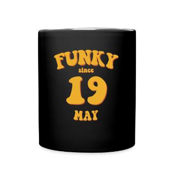 Funky Anniversaire: Mai 2019 - Flower Power - Mug uni - noir - Devant