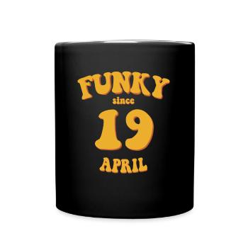 Funky Anniversaire: Avril 2019 - Flower Power - Mug uni - noir - Devant