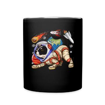 Astronaut Dogs Gift French Bulldog - Full Colour Mug - black - Front