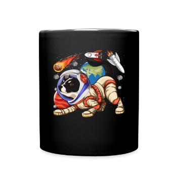 Frenchie Dogs Gift Astronaut Bulldog - Full Colour Mug - black - Front